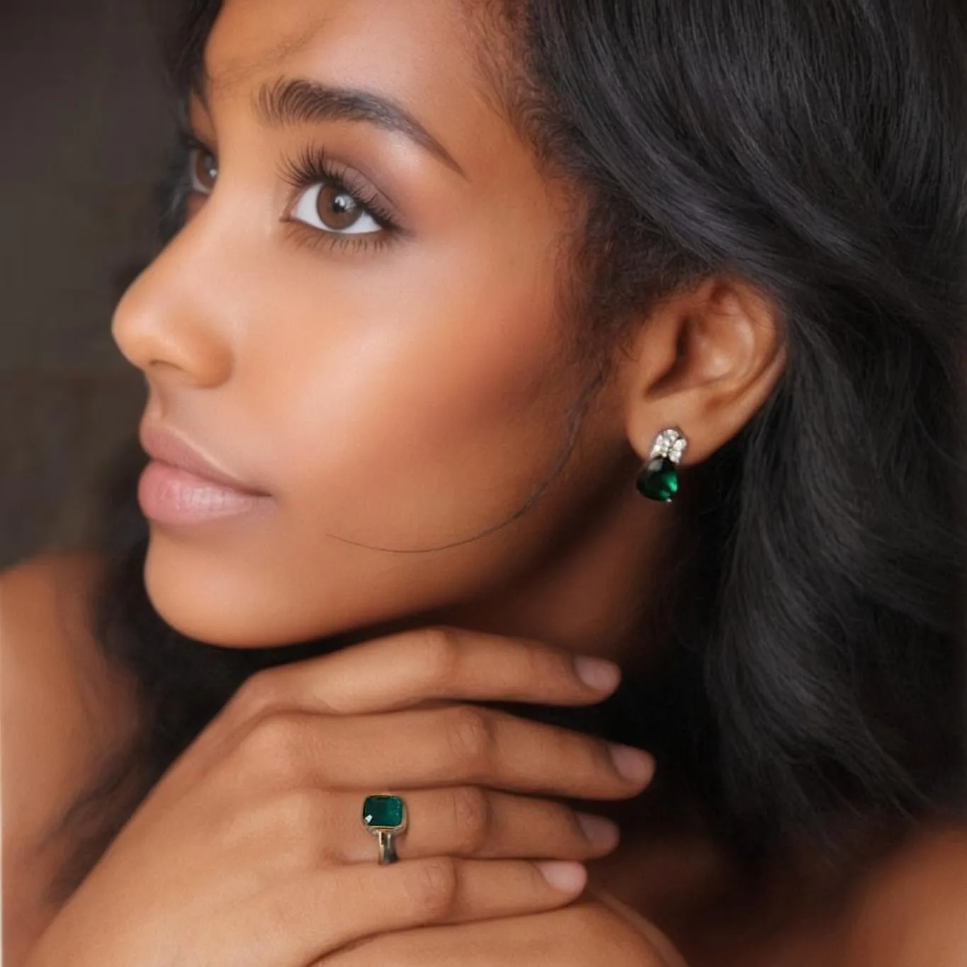 RIZILIA Teardrop Stud Pierced Earrings with Pear Cut CZ [5 Colors available] in White Gold Plated, Simple Modern Elegant