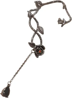 Rose Ear Cuff Wrap Around Earring Vintage Rose Design with Intricate Vine Detailing Stylish Jewelry for Parties and Everyday Wear for Fashion