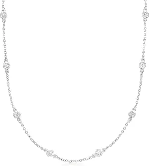 Ross-Simons 1.00 ct. t.w. CZ Necklace in Sterling Silver