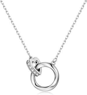 S925 Sterling Silver Necklace for Women - Yellow, White, Rose Gold Exquisite Circle Necklace for Everyday Jewelry