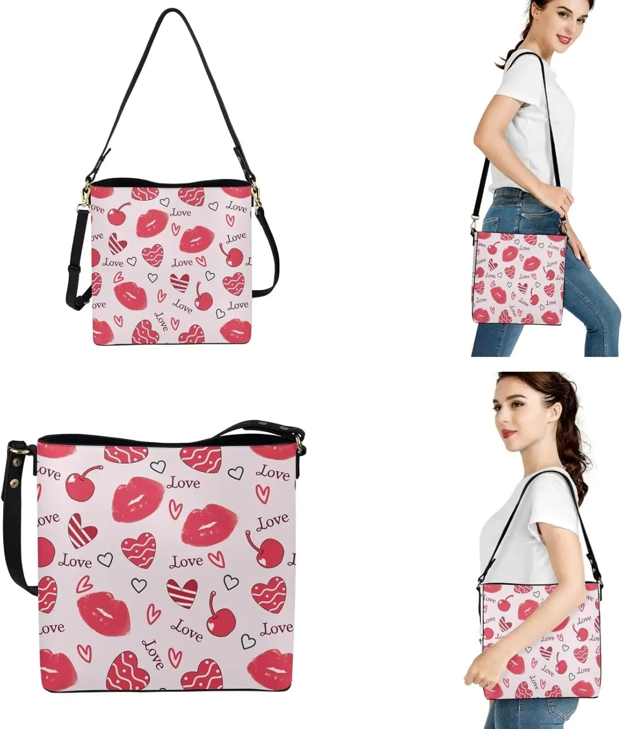 Saddle Purses for Women Hand Strap Wallet Large Saddle Bags Set of 3