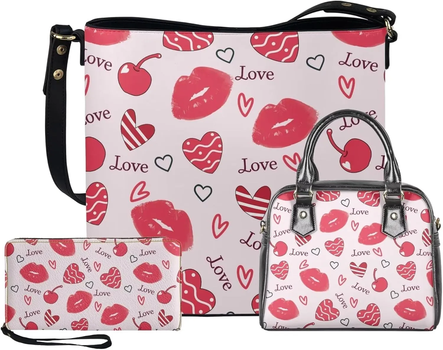 Saddle Purses for Women Hand Strap Wallet Large Saddle Bags Set of 3
