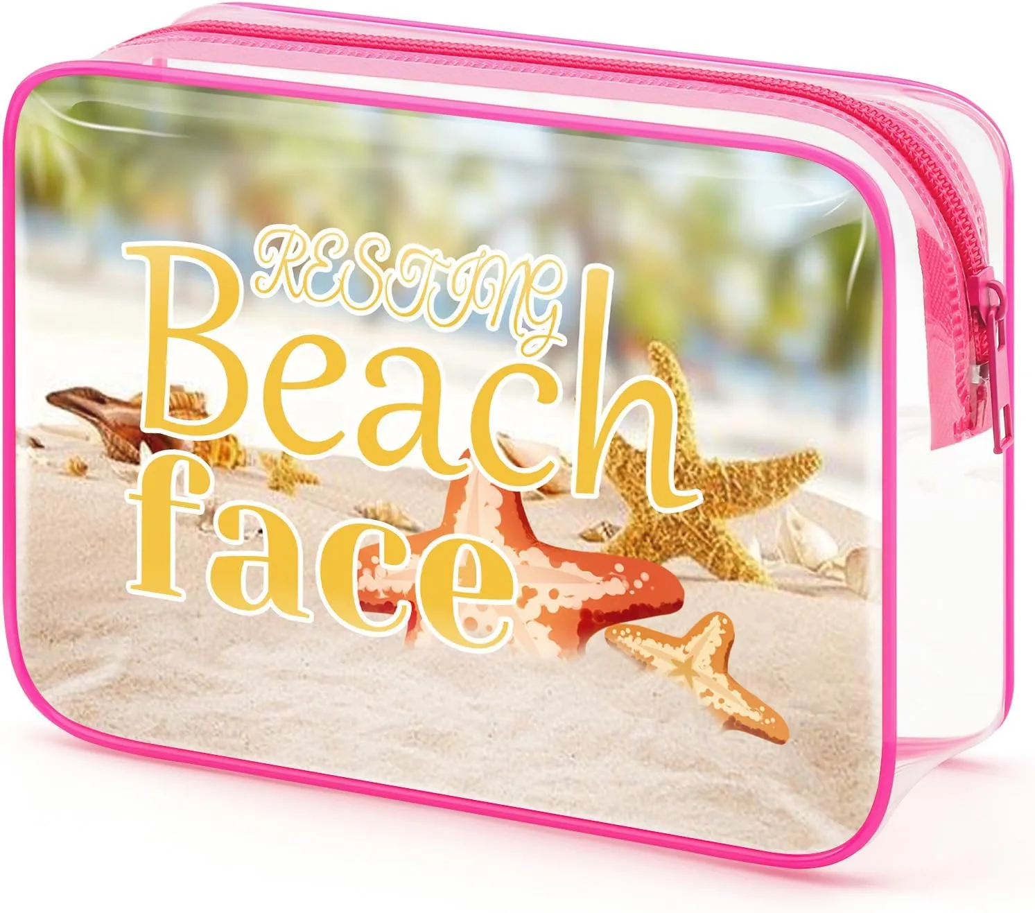 Sfodiary Beach Gifts Beach Lover Gift Beach Makeup Bag for Women Beach Theme Gift for Women Beach Summer Travel Trip Gifts Cosmetic Bag Ocean Gifts Sea Lovers Gift for Friends Zipper Travel Pouch