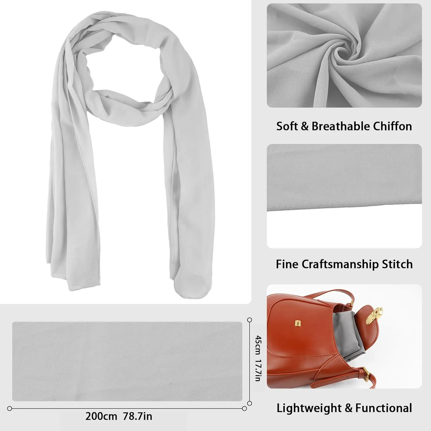 Shawls and Wraps for Evening Dresses - Chiffon Scarf for Women Wedding Bride - Formal Dress Scarves