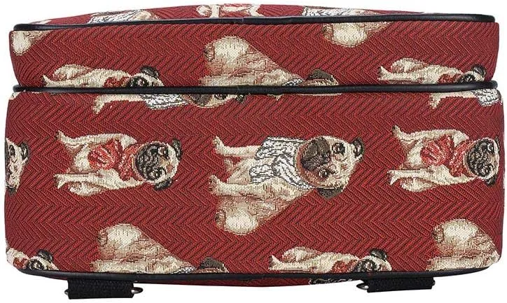 Signare Tapestry Backpack for Women Computer Rucksack Knapsack bookbags for women In Pug Dog Design (BKPK-PUG)