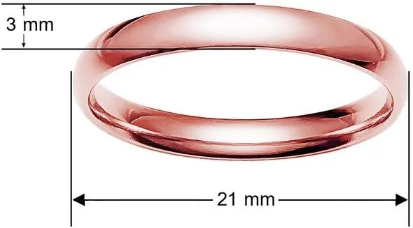 SILVERLINE JEWELRY 3mm Stainless Steel Classic High Polished Comfort Fit Wedding Band Ring, Full & Half Sizes 5-14 | Silver Gold Rose Blue Black Tones