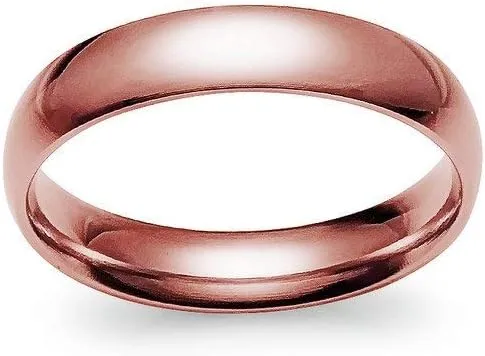 SILVERLINE JEWELRY 4mm High Polished Silver/Yellow Gold/Rose Gold/Black/Blue Tone Stainless Steel Ring for Men Women Wedding Bands Mirror Polished Comfort Fit Size 5-14