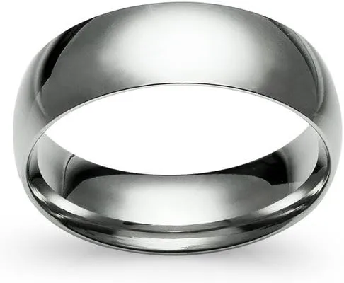 SILVERLINE JEWELRY 6mm Silver/Yellow Gold/Rose Gold/Black/Blue Stainless Steel Ring for Men Women Wedding Bands Mirror High Polished Comfort Fit Size 5-14
