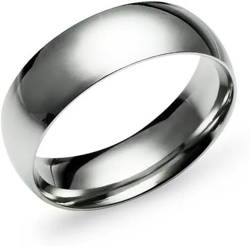 SILVERLINE JEWELRY 6mm Silver/Yellow Gold/Rose Gold/Black/Blue Stainless Steel Ring for Men Women Wedding Bands Mirror High Polished Comfort Fit Size 5-14
