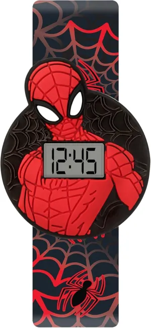 Spiderman Slap Band Watch SPD7020ARG, Black and Red, Modern