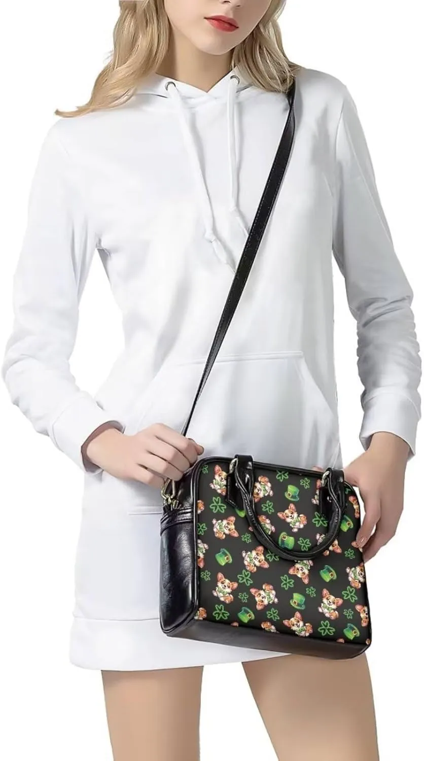 St. Patrick's Day Crossbody Purses Set for Elderly Women Asethetic Leather Shoulder Tote Bag Handbags