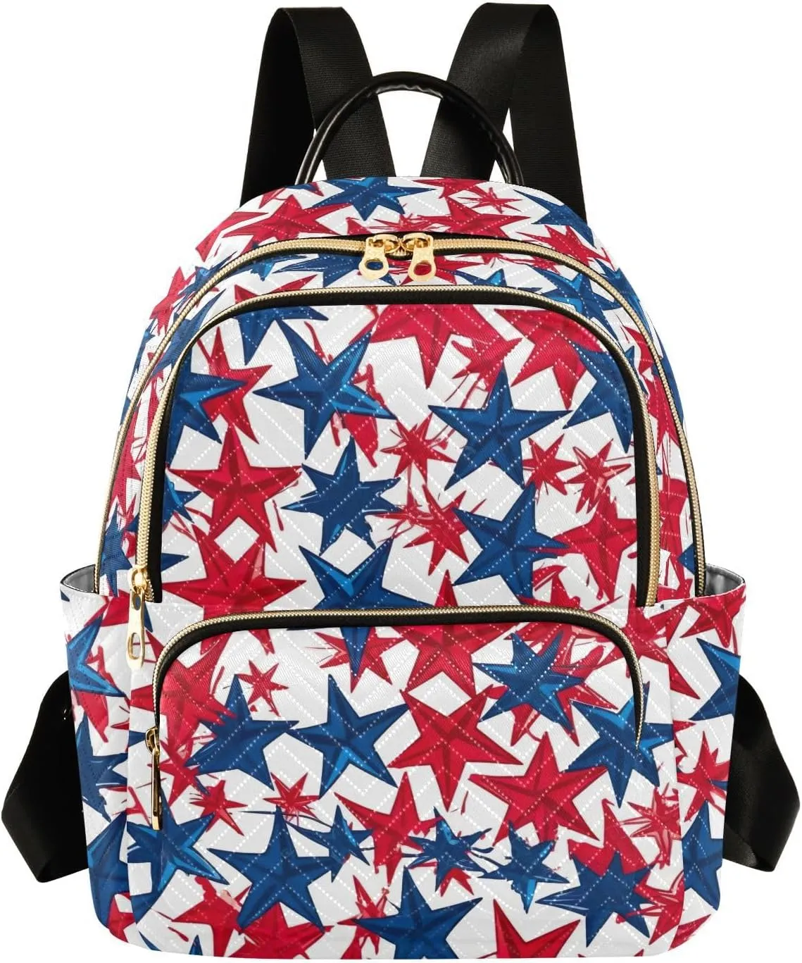 Star Mini Backpack Purse for Women Small Quilted Bookbag Travel Casual Daypack Ladies Shoulder Bags for Work M