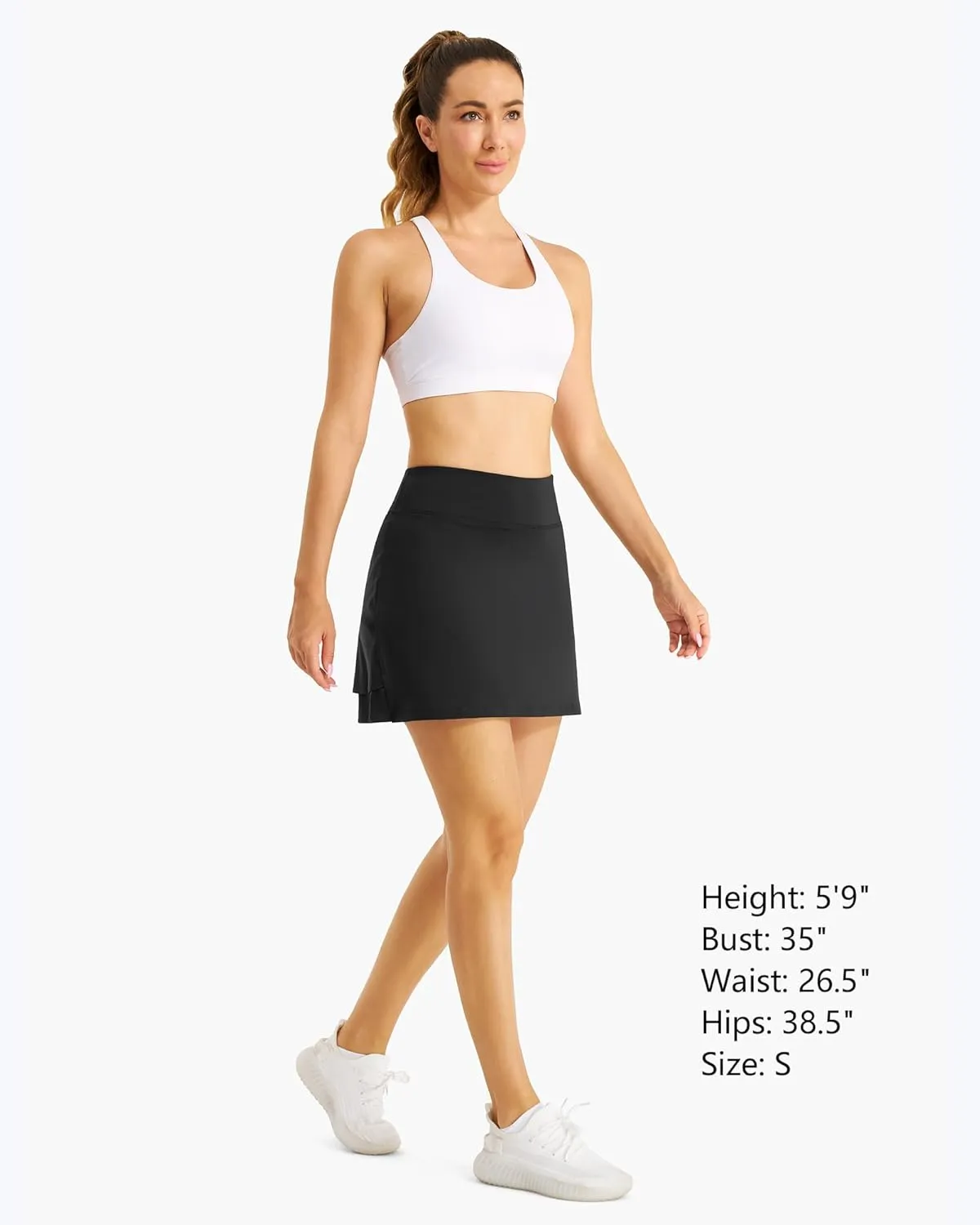 Stelle Women Tennis Skirt Athletic Skort High Waisted Golf Inner Shorts with Pockets Running Sports Pickleball