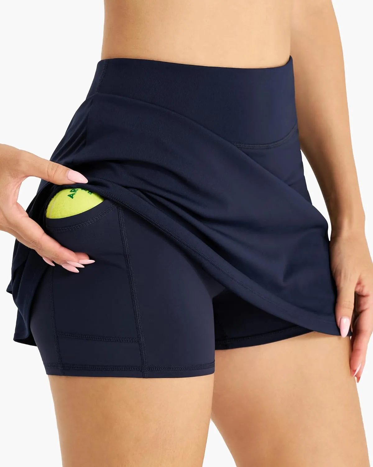 Stelle Women Tennis Skirt Athletic Skort High Waisted Golf Inner Shorts with Pockets Running Sports Pickleball