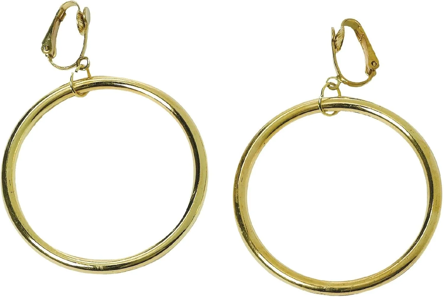 Stunning Gold Plastic Hoop Earrings - 4.5" x 3.5" - Perfect for Everyday Wear & Special Occasions