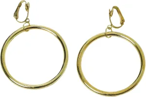 Stunning Gold Plastic Hoop Earrings - 4.5" x 3.5" - Perfect for Everyday Wear & Special Occasions