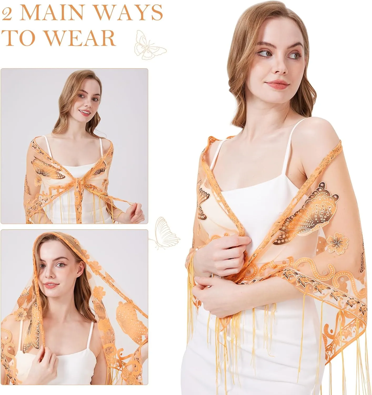 Summer Lace Shawl Wraps For Women Evening Dresses Black Pashmina Chiffon Scarf