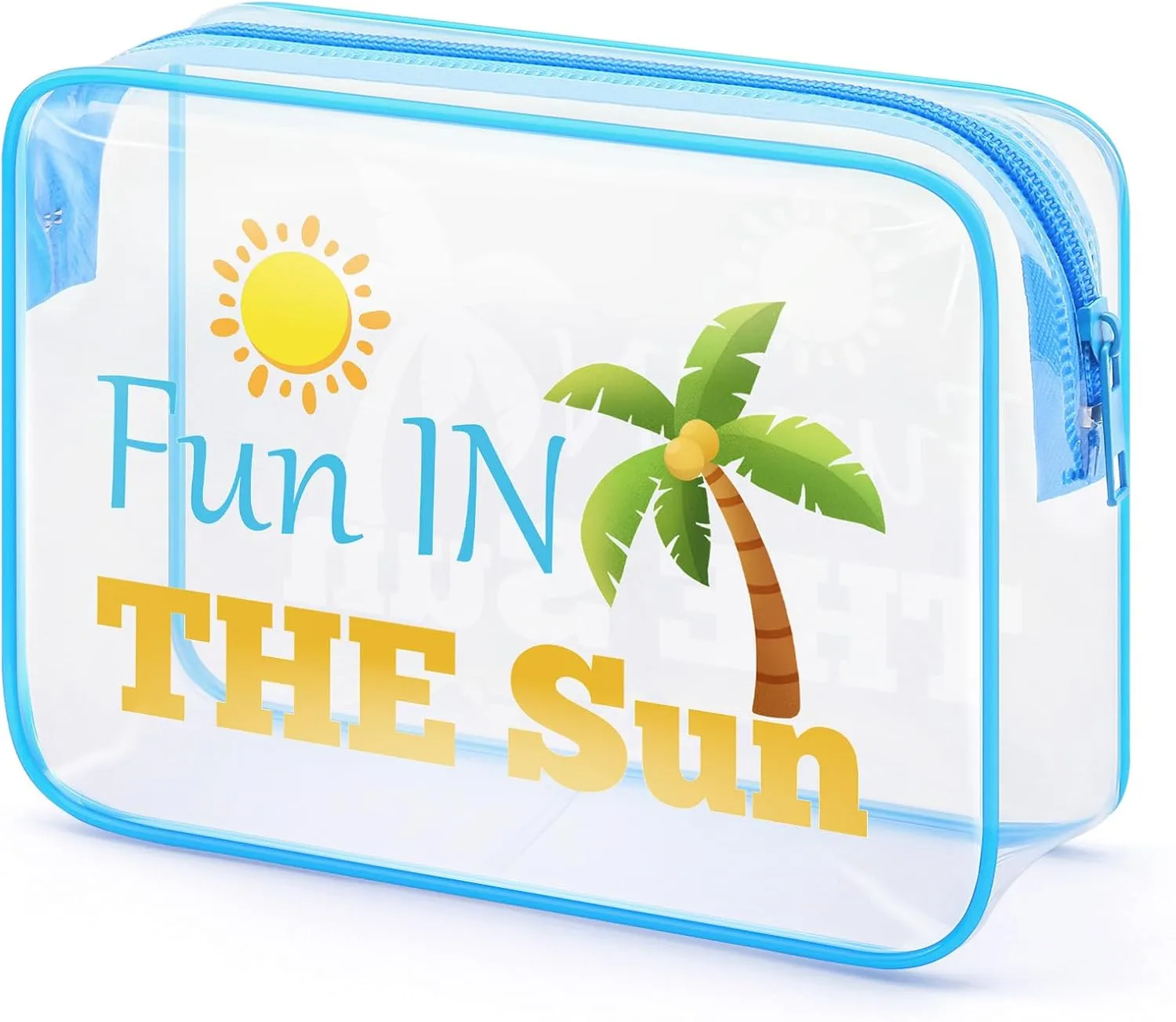 Sun Beach Lover Gift for Women Beach Clear Makeup Bag Beach Theme Gift for Teen Girls Sisters Cosmetic Bag Summer Beach Vacation Gift for Friend Beach Lover Birthday Christmas Graduation Gift