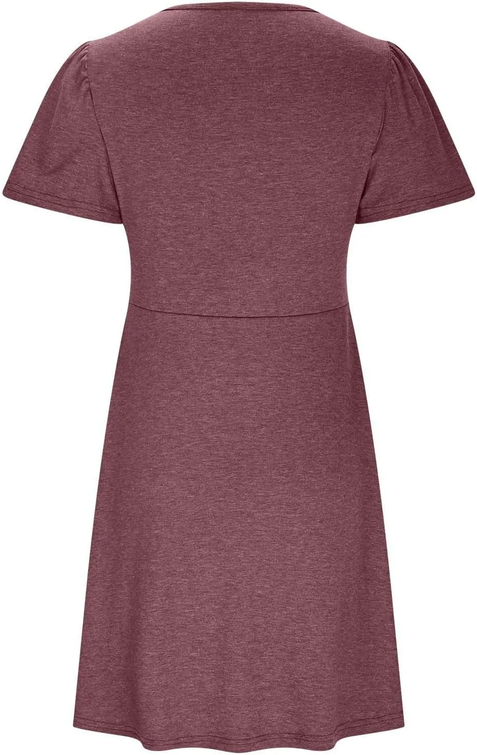 TARIENDY Casual Dresses for Women Summer V Neck Dress Comfy Fit Mini Dress Sexy Short Sleeve Dress Tunic Vacation Outfits