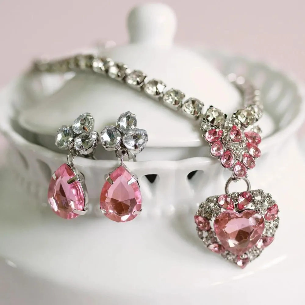 The Marilyn, Pink/Silver, 4pc Set
