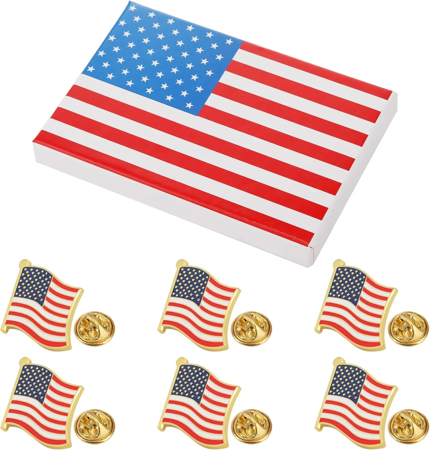 TONOS Exquisite American Flag Pin - Stars and Stripes Lapel Pin