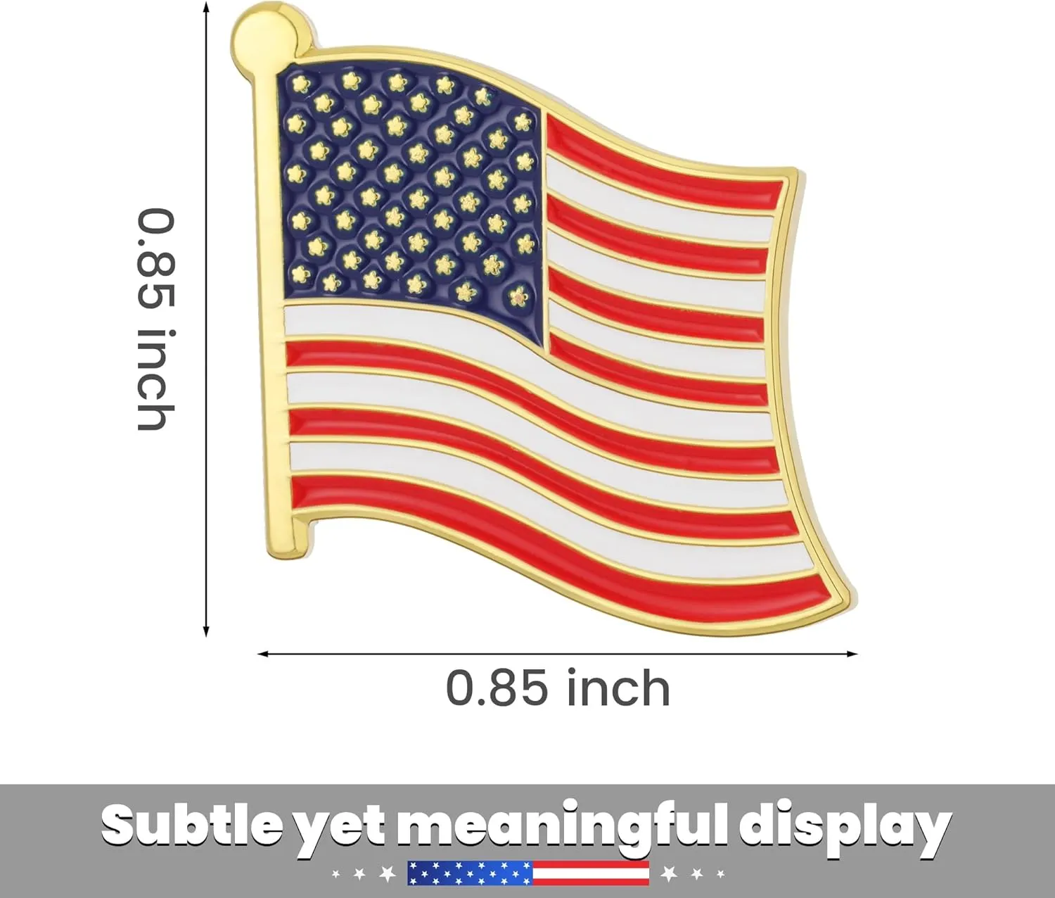 TONOS Exquisite American Flag Pin - Stars and Stripes Lapel Pin