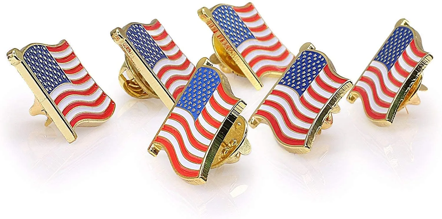 TONOS Exquisite American Flag Pin - Stars and Stripes Lapel Pin