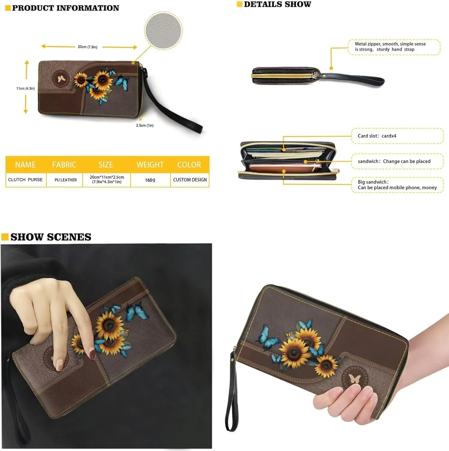 Tote Bags Set 2 Piece Crossbody Bags Shoulder Purses for Women with Adjustable Shoulder Strap Wallet Women Wristlet