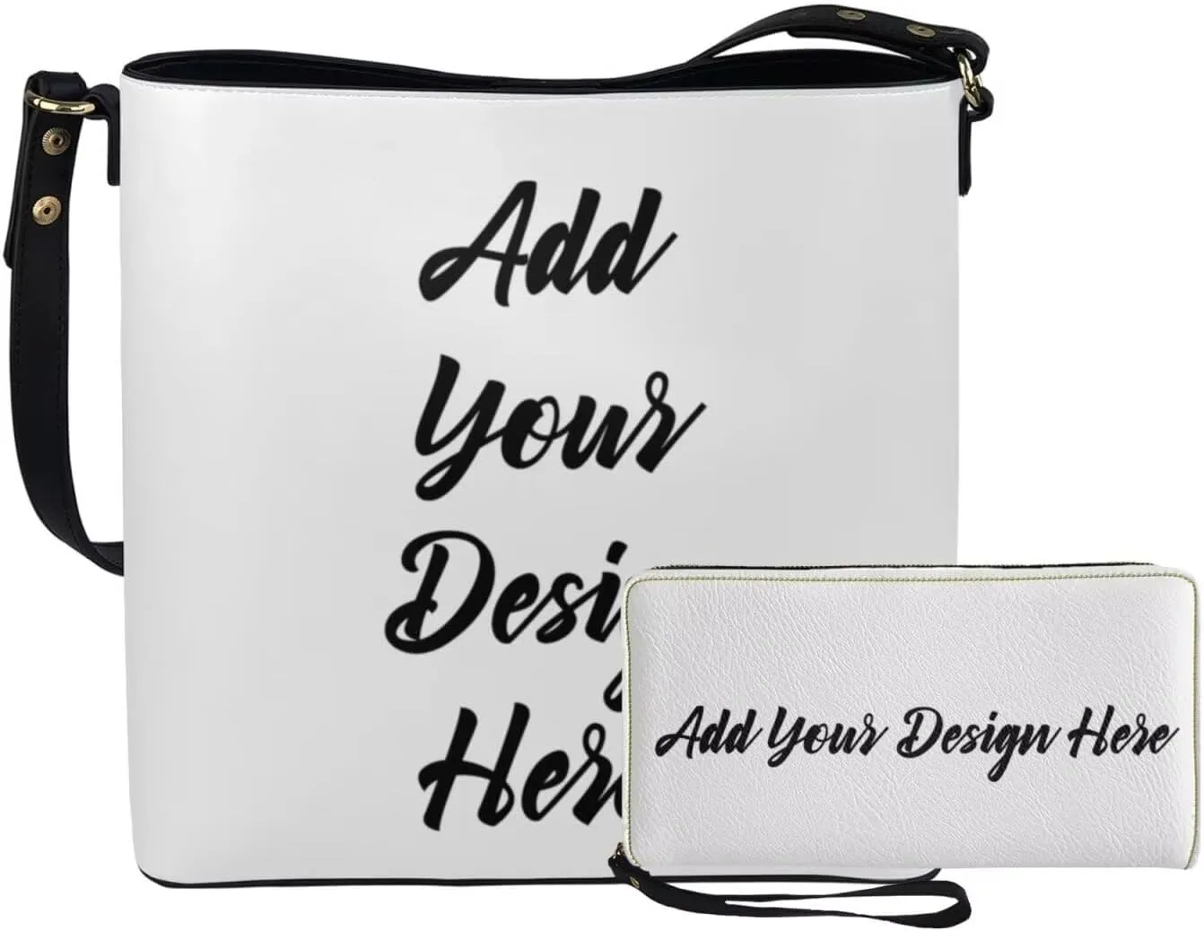 Tote Bags Set 2 Piece Crossbody Bags Shoulder Purses for Women with Adjustable Shoulder Strap Wallet Women Wristlet