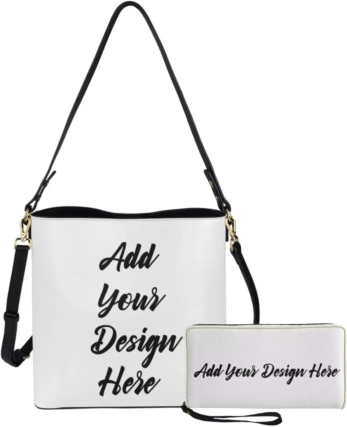 Tote Bags Set 2 Piece Crossbody Bags Shoulder Purses for Women with Adjustable Shoulder Strap Wallet Women Wristlet