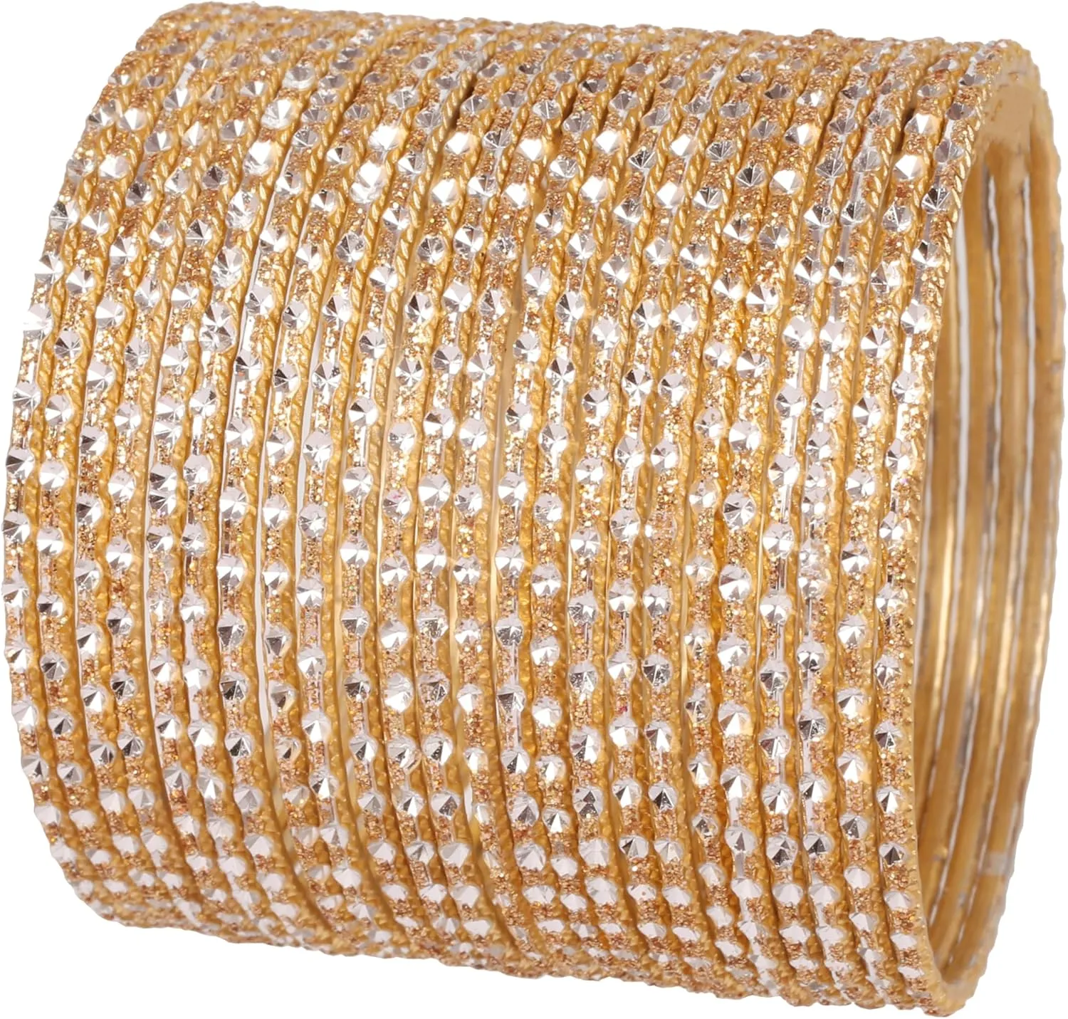 Touchstone Indian Bollywood Gorgeous Handcrafted Hand Saw Peeled Pattern Designer Jewelry Bracelets Bangle in Gold or Copper or Silver Tones for Women.