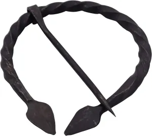 Viking Traders Medieval Hand-Forge Leaf Design Brooch for shawl cloak or scarf unisex design