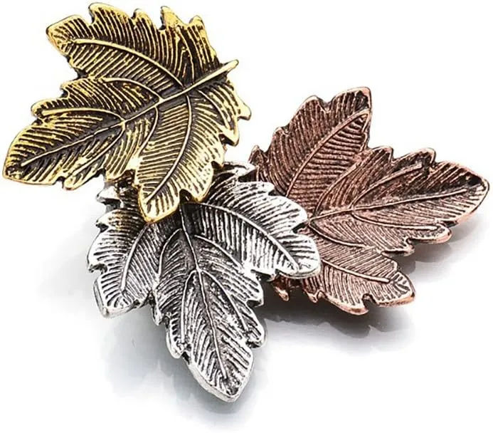 Vintage Broches Pin Maple Leaf Brooch Bronze Brooches Pins Exquisite Collar For Women Dance Party Accessories