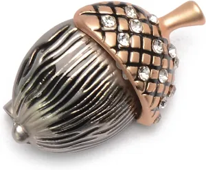 Vintage Brown Pinecone Brooch for Women - Cute Small Steel Brooch Pin