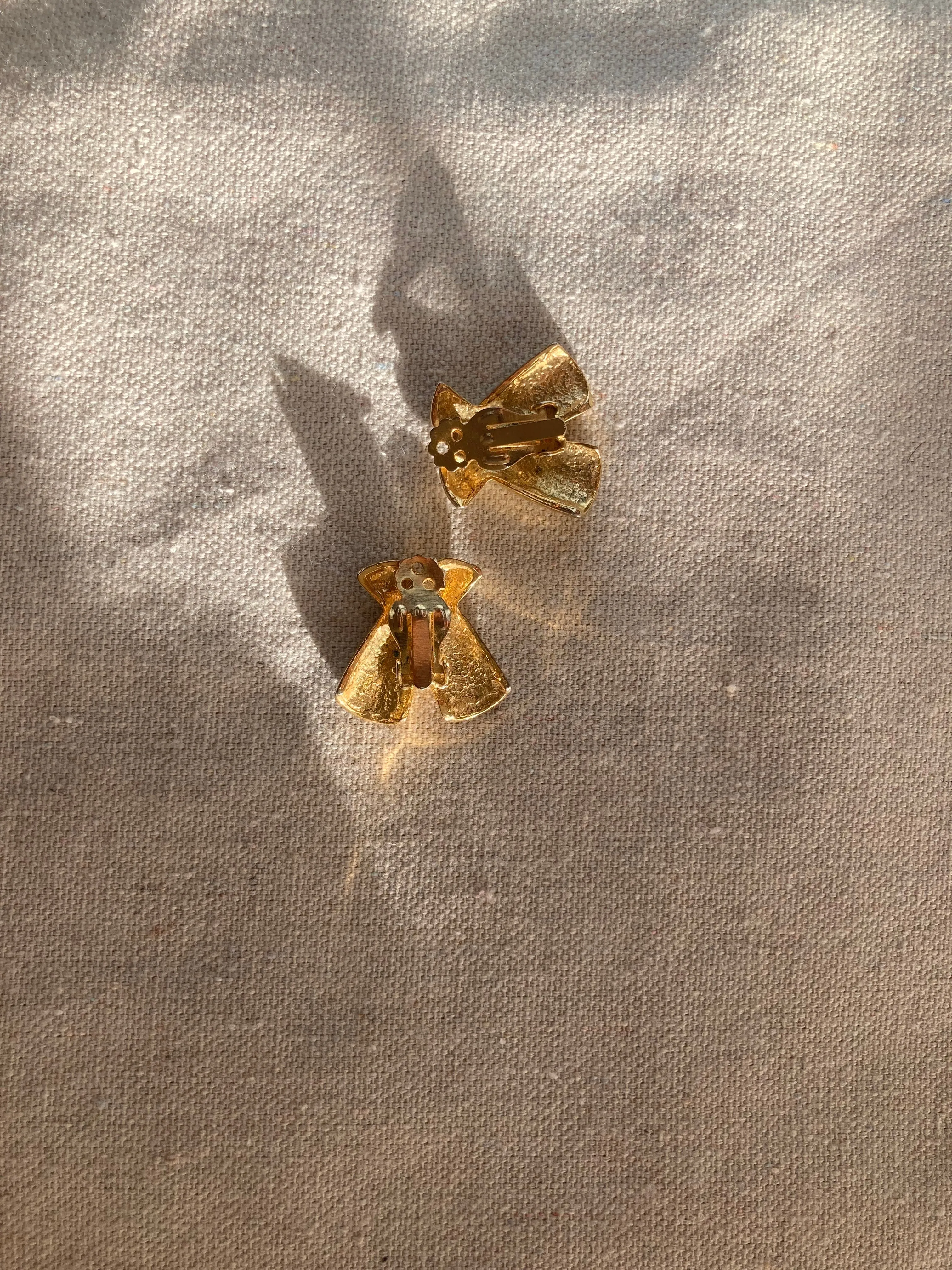 Vintage Gold Cross Earrings