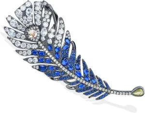 Vintage Golden Feather Lapel Pin Leaf Brooch Stick Pin for Suit Women Men Jewelry