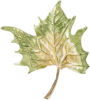 Vintage Maple Leaves Brooch Lapel Pins for Women Girls Dainty Cute Minimalist Green Yellow Autumn Leaf Brooches Pin for Banquet Dress Suit Ceremony Clothes Accessories Fashion Jewelry Gift for Her Thanksgiving