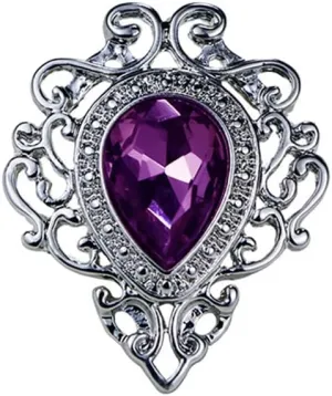 Vintage Silver Color Men's Brooches for Women Lovely Water Drop Badge Flame Crystal Brooch Lapel Pins Fashion Jewelry