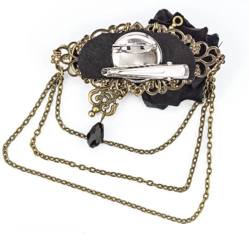 Vintage Skull Rose Tassel Chain Pin Brooch for Men & Women - Punk, Gothic Suit Tie Lapel Pin Clip - Perfect Boyfriend Gifts