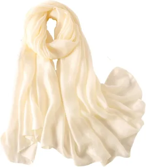 Wander Agio Womens Chiffon Shawl Party Wraps Evening Dress Bridesmaid Long Linen Scarves for Wedding Pearl Gloss Finish