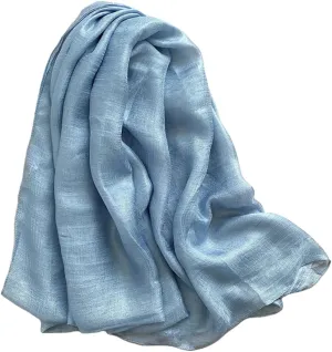 Wander Agio Womens Chiffon Shawl Party Wraps Evening Dress Bridesmaid Long Linen Scarves for Wedding Pearl Gloss Finish