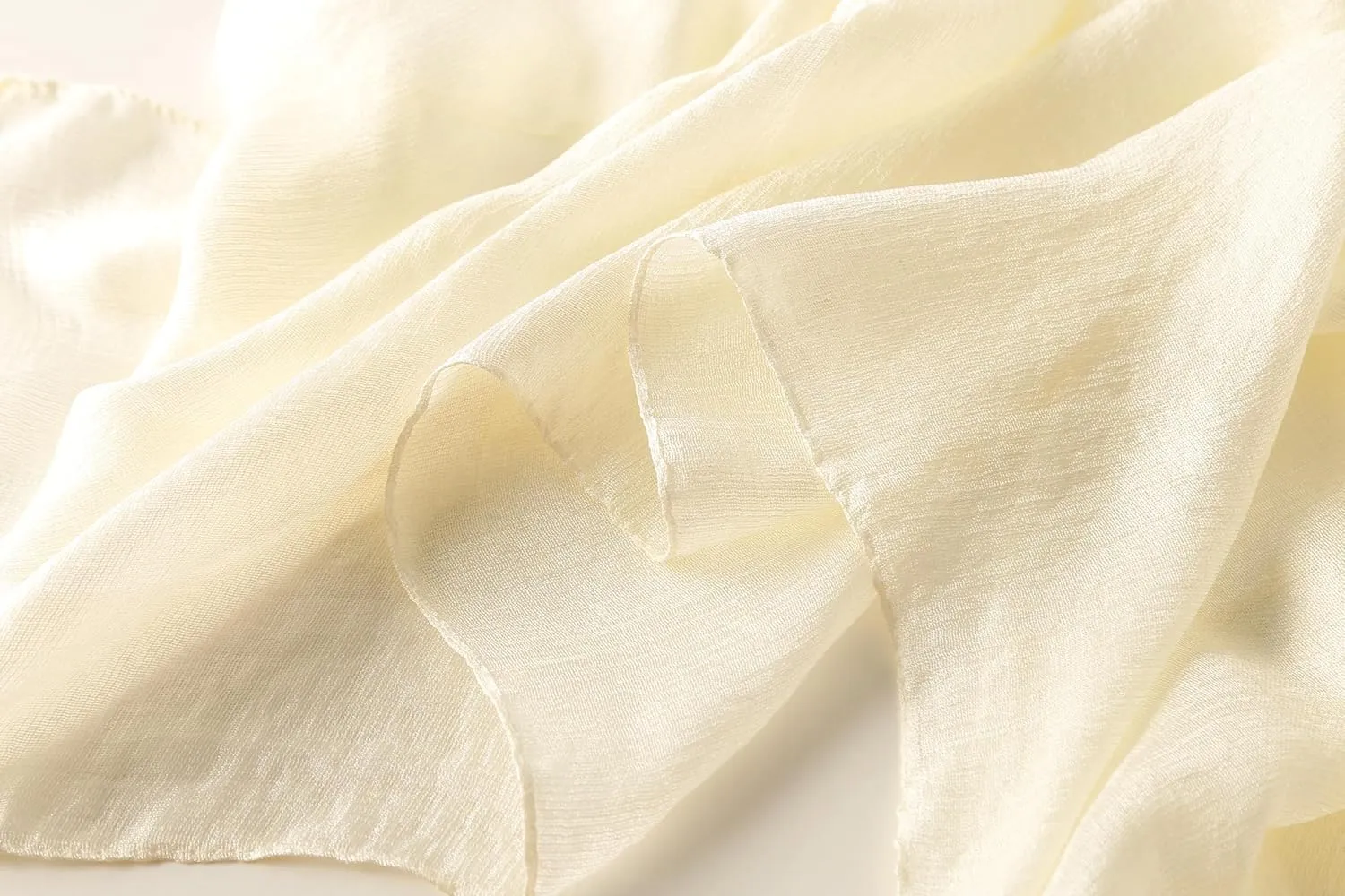 Wander Agio Womens Chiffon Shawl Party Wraps Evening Dress Bridesmaid Long Linen Scarves for Wedding Pearl Gloss Finish