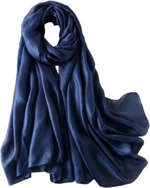 Wander Agio Womens Chiffon Shawl Party Wraps Evening Dress Bridesmaid Long Linen Scarves for Wedding Pearl Gloss Finish
