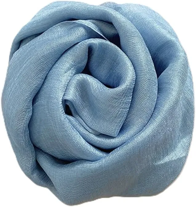 Wander Agio Womens Chiffon Shawl Party Wraps Evening Dress Bridesmaid Long Linen Scarves for Wedding Pearl Gloss Finish