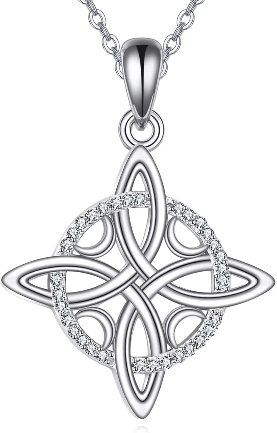 Witches Knot Necklace 925 Sterling Silver Witches Original Amuletos de Proteccion Nudo de Bruja Plata Pendant Jewelry Gifts for Women