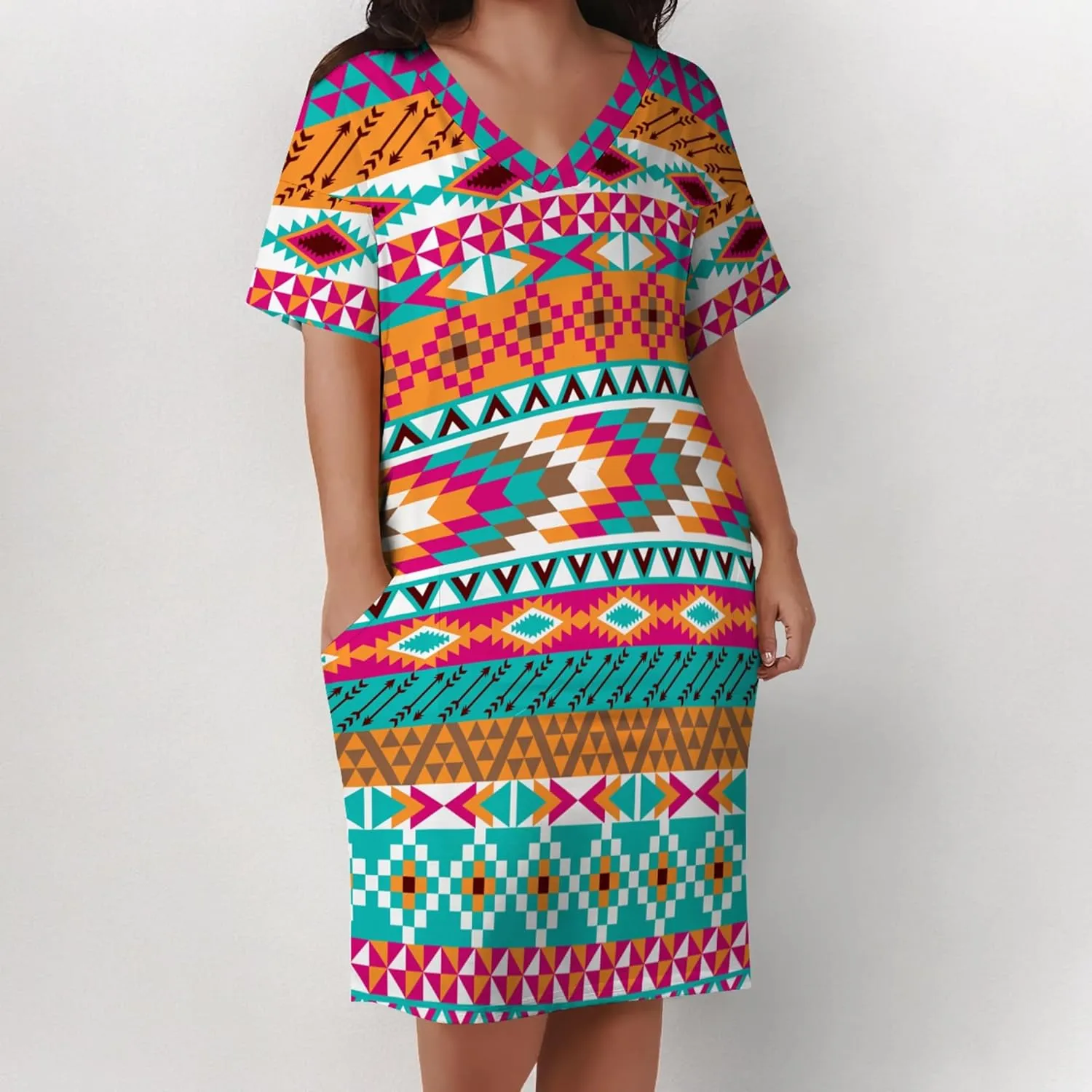Womens African Dresses Sexy Casual T Shirt Dresses Oversized Baggy Summer Sundress