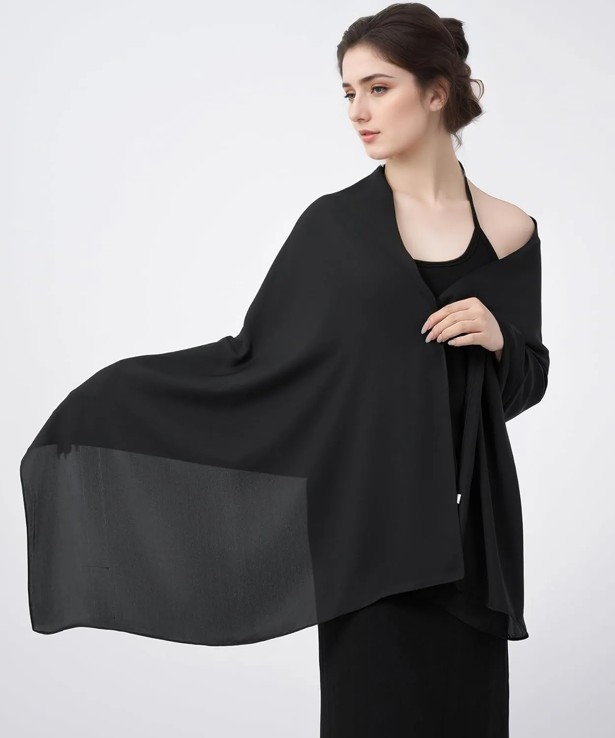 Women's Chiffon Scarf Shawls and Wraps for Evening Dresses Bridesmaid Wedding Bridal Scarves Soft Fashion Shawl