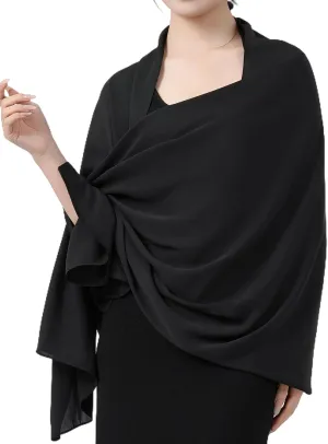 Women's Chiffon Scarf Shawls and Wraps for Evening Dresses Bridesmaid Wedding Bridal Scarves Soft Fashion Shawl