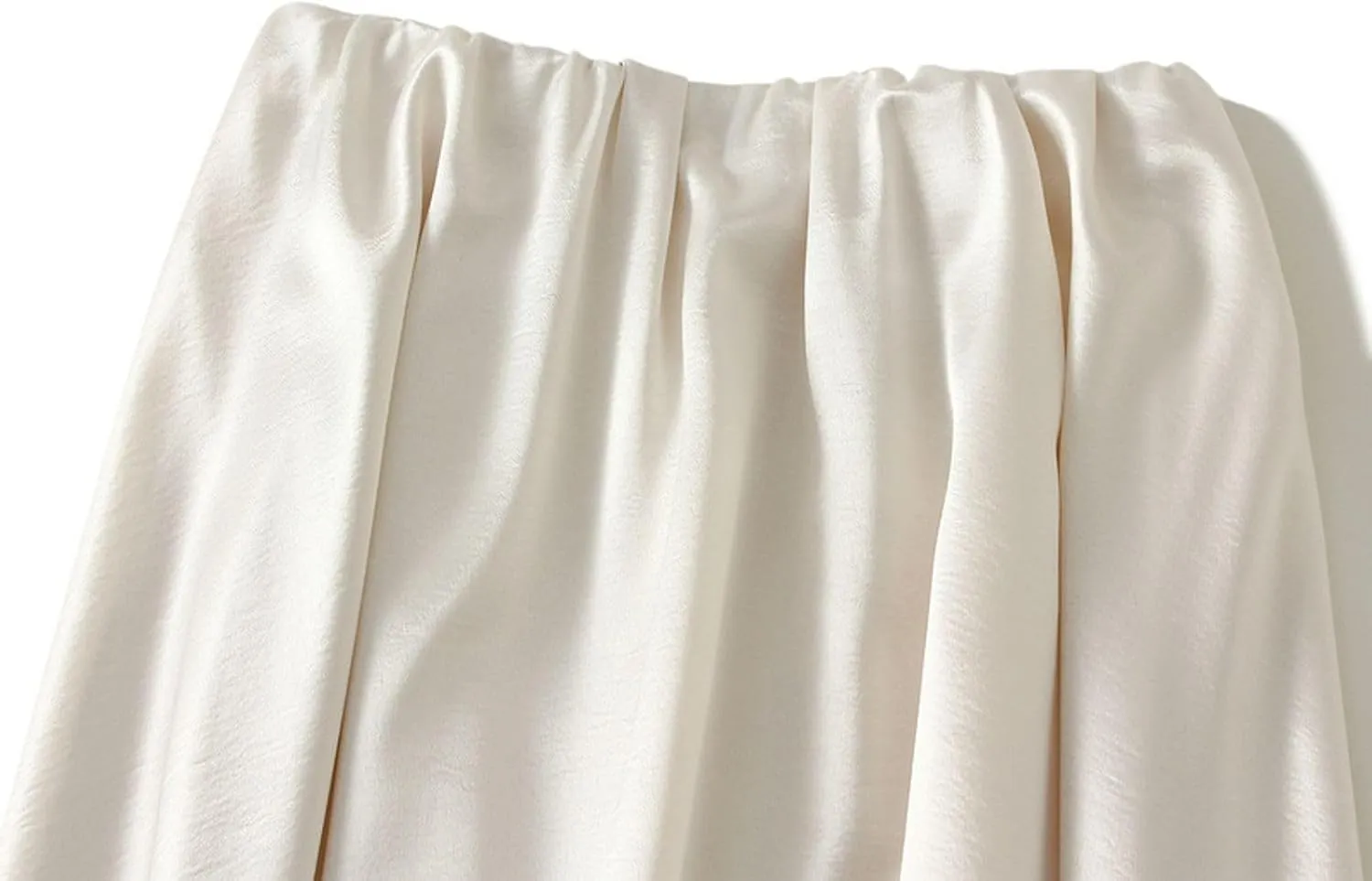 Women's High-Waisted Satin A-Line Pleated Skirt Midi Summer Skirt for Wedding Guest Office Party Casual Outfits