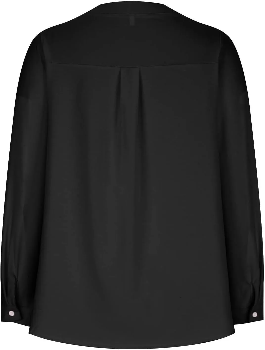 Womens Long Sleeve Button Down Cotton Linen Shirt Blouse Loose Fit Casual V-Neck Tops Breathable Lightweight Shirts